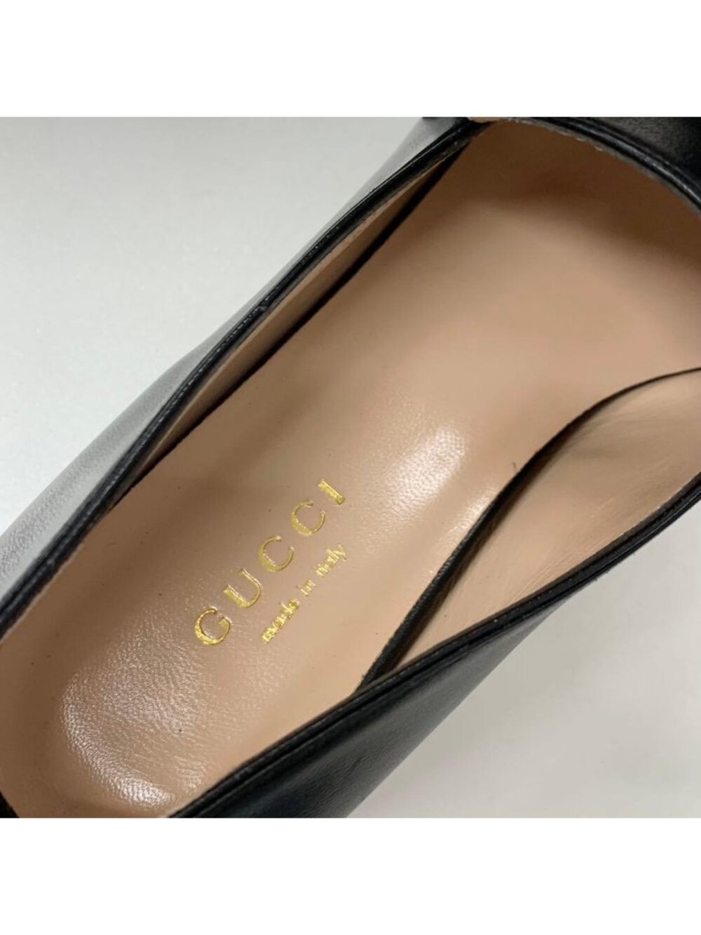 Gucci Leather Double G GG Marmont Loafers Black - Picture 8 of 11